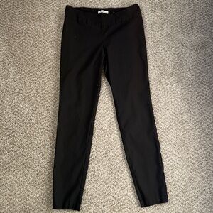 Black Work Pants Stretch Pull On Mid Rise Straight Size 10 Womens Cato